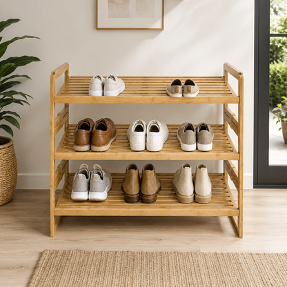 3-Tier Bamboo Shoe Storage Rack