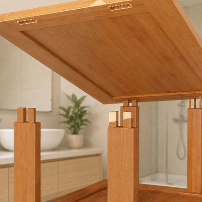 3-Tier Folding Bamboo Shoe Storage Rack